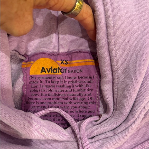 Aviator Nation XS Hoodie with Lightning Bolt Design - Picture 2 of 3
